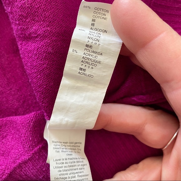 GAP Fuchsia Button Front Cardigan Sz S - WOW 🌺 - Picture 7 of 8